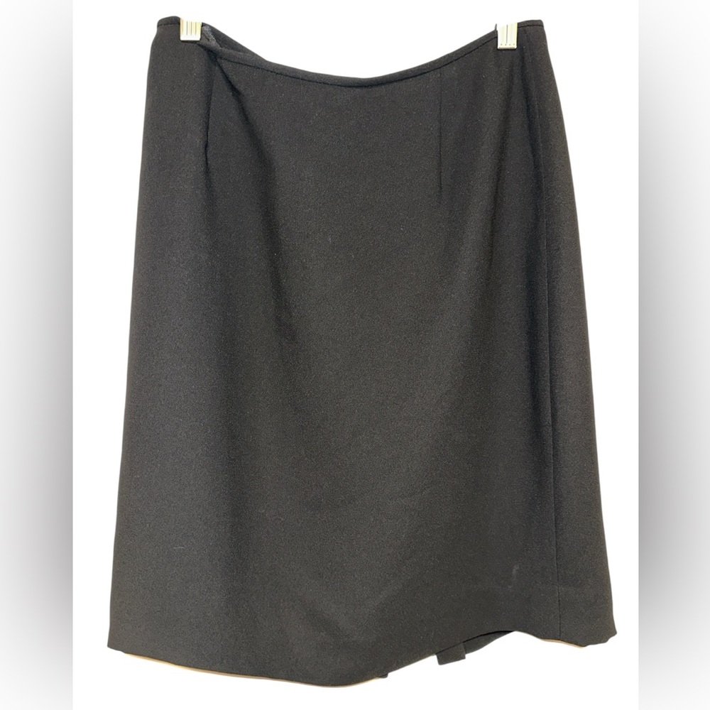 Anne Klein Elements‎ Black A-Line Petite Lined Women's Skirt size 8P EUC